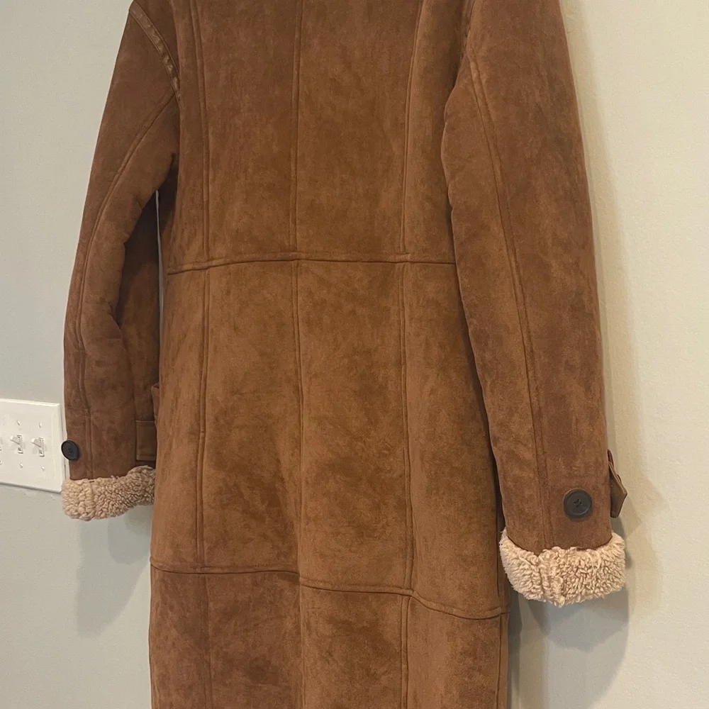 Avec Les Filles Faux Shearling Trench Coat size XS - Picture 8 of 13